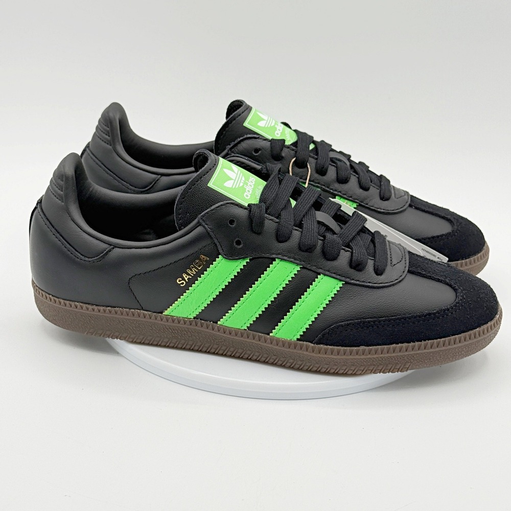 Adidas Samba OG 'Black Screaming Green' / Size 9.5 Mens / JR0911 New in box